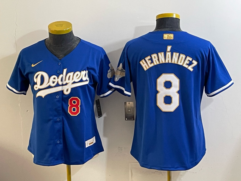 women Los Angeles Dodgers #8 Hernandez blue Game 2026 Nike MLB Jersey 04140024->women mlb jersey->Women Jersey